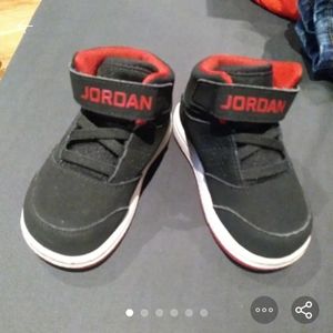 Black and Red Toddlers Nike Jordan's Shoes